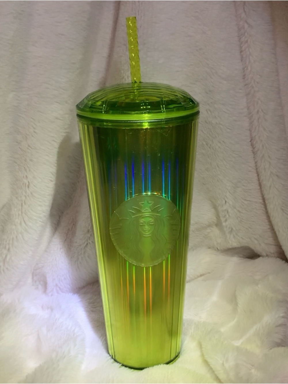 Authentic Starbucks Summer 2023 Lime Kaleidoscope Iridescent Venti